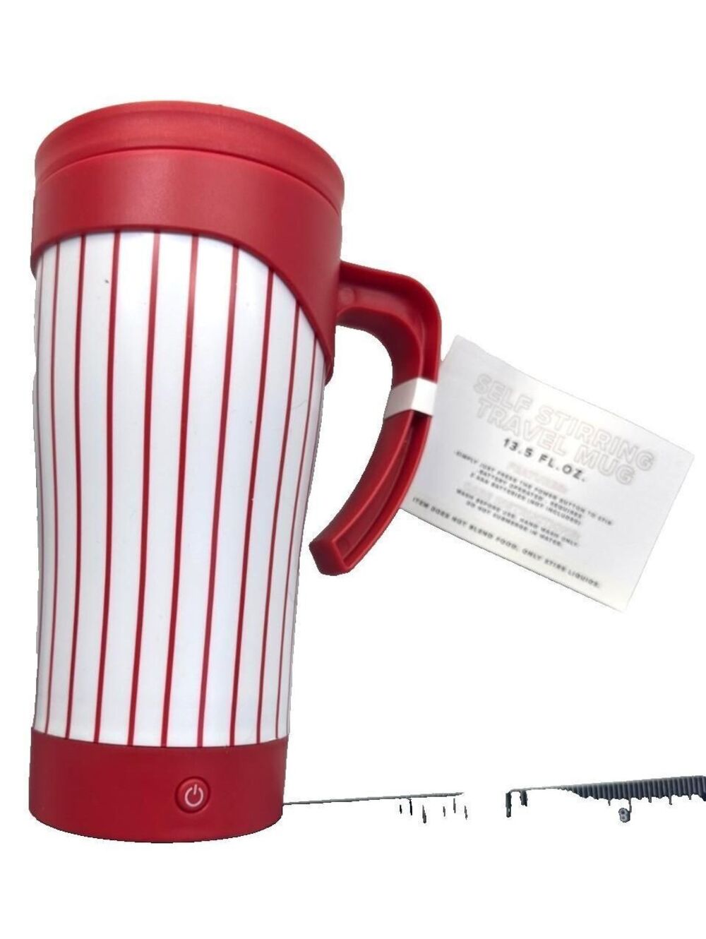 Coffee Thermos 12oz Red White Self Stirring A1 NWT Make Offer
